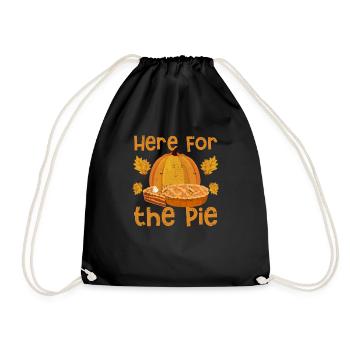 Ici pour la famille Cake Funny Thanksgiving - Sac de sport léger - noir - Devant