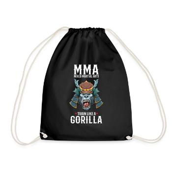 MMA Gorilla Samurai Mixed Martial Arts - Cage - Turnbeutel - Schwarz - Vorne