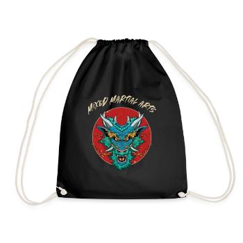 asiatisch Asian Dragon MMA - Cage Fighter Free - Turnbeutel - Schwarz - Vorne