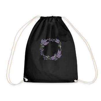 Lavender I Team Bride Fleur Couronne Mariage Boho - Sac de sport léger - noir - Devant