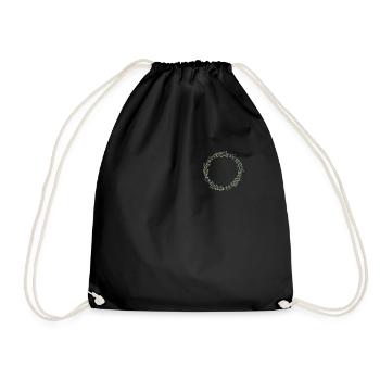 Lavendel I Team Braut Blumenkranz Hochzeit Boho - Turnbeutel - Schwarz - Vorne