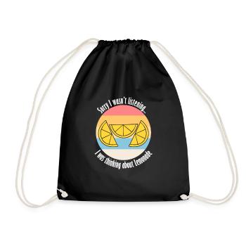 Limonade d'été Citrons Agrumes - Sac de sport léger - noir - Devant