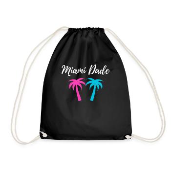 Miami Dade Palm Trees - Drawstring Bag - black - Front