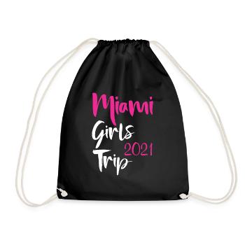 Miami Girls Trip 2021 - Drawstring Bag - black - Front