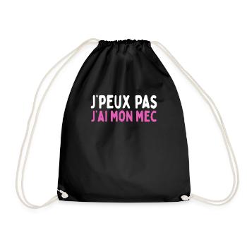 Femme Humour Couple Je Peux Pas J'ai Mon Mec - Sac de sport léger - noir - Devant