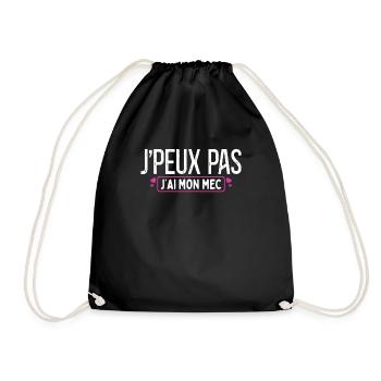 Femme Humour Couple Je Peux Pas J'ai Mon Mec - Sac de sport léger - noir - Devant