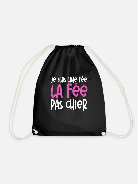 Frauenhumor Die Fee Pachier Geschenk - Turnbeutel - Schwarz
