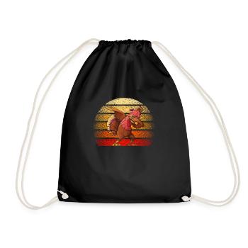 Dabbing Pilgrim Türkei Thanksgiving Day Funny Dab - Turnbeutel - Schwarz - Vorne