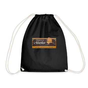 Alaska - Drawstring Bag - black - Front