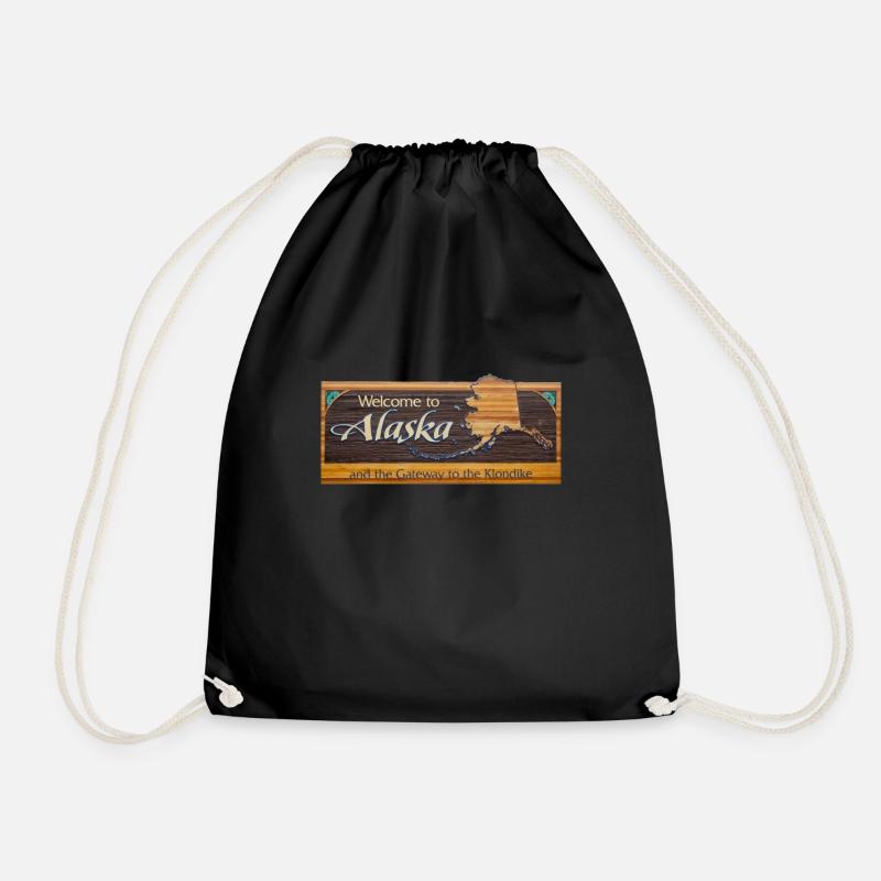 Alaska - Drawstring Bag - black