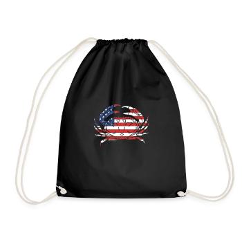 Crabe Tshirt Crabe Crevettes Scorpion Homard - Sac de sport léger - noir - Devant