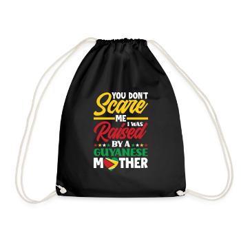 Raised by a Guyanese mother Guyana - Drawstring Bag - black - Front