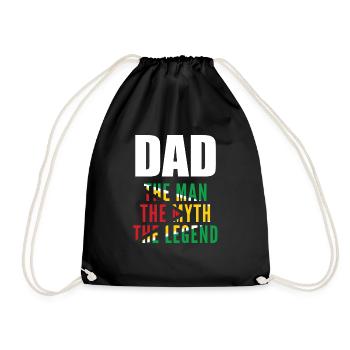 Guyanese Dad Guyana - Drawstring Bag - black - Front