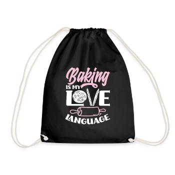 Funny Hobby Baker Gift - Drawstring Bag - black - Front