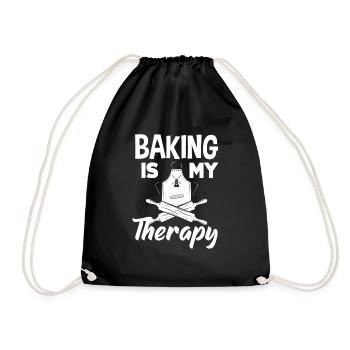 Funny Hobby Baker Gift - Drawstring Bag - black - Front