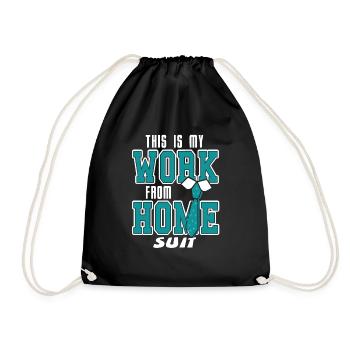 This Is My Work From Home Suit Cool Retro Funny - Turnbeutel - Schwarz - Vorne