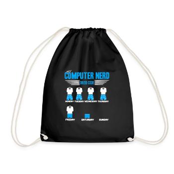 Funny My Computer Nerd Dress Code T-Shirt - Turnbeutel - Schwarz - Vorne