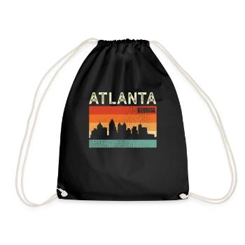 Atlanta Georgia - Drawstring Bag - black - Front