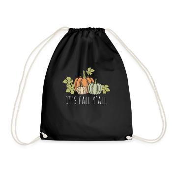 Its Fall Yall Shirt Damen Kürbis - Turnbeutel - Schwarz - Vorne