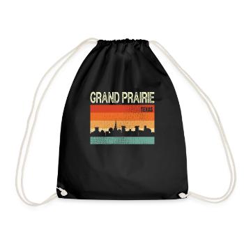 Grand Prairie Texas - Turnbeutel - Schwarz - Vorne