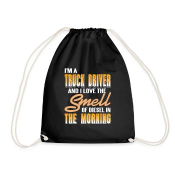 I'm A Truck Driver & I Love The Smell Of Diesel - Drawstring Bag - black - Front