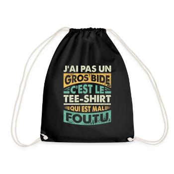 Tee Shirt Homme Humour J'ai Pas Un Gros Bide - Sac de sport léger - noir - Devant