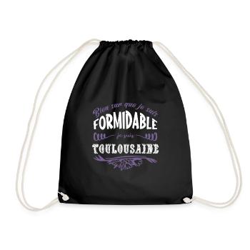 Toulouse humour ville cadeau toulousain, région - Sac de sport léger - noir - Devant