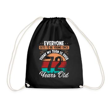 Idée d’anniversaire de 72 ans pour hommes de 72 ans - Sac de sport léger - noir - Devant