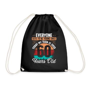 60 Year Old Birthday Idea for Men 60 Birthday - Turnbeutel - Schwarz - Vorne