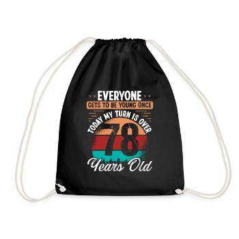 Idée d’anniversaire de 78 ans pour hommes 78 anniversaire - Sac de sport léger - noir - Devant