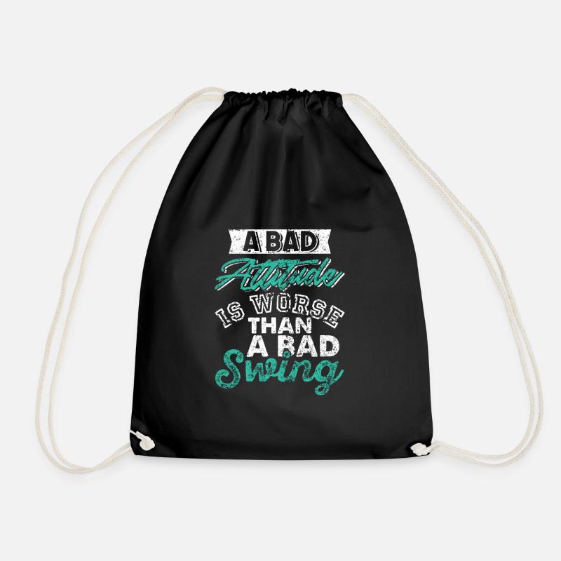 A Bad Attitude Is Worse Than A Bad Swing Funny - Turnbeutel - Schwarz