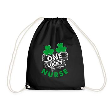 Une infirmière chanceuse superbe T-Shirt rétro cadeau cadeau - Sac de sport léger - noir - Devant