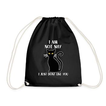 Cadeau de chats mignons pour les chats misanthropes - Sac de sport léger - noir - Devant