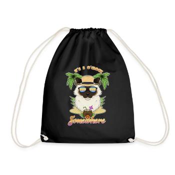 It is 5 OClock Somewhere Drinking Burman Cat - Drawstring Bag - black - Front