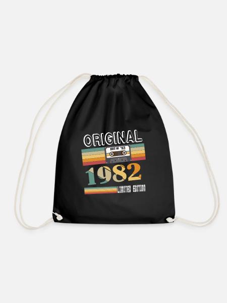 1982 Vintage Jahrgang Retro Geburtstag Geschenk - Turnbeutel - Schwarz