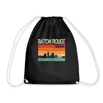 Baton Rouge Louisiana - Turnbeutel - Schwarz - Vorne