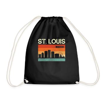 St. Louis Missouri - Drawstring Bag - black - Front