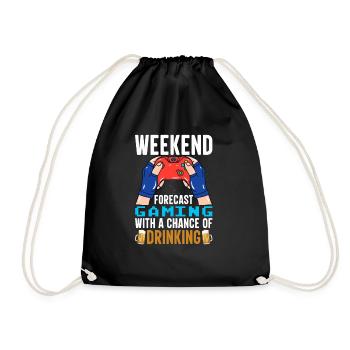 Joueur de jeu battement de coeur pari jouer joueur - Sac de sport léger - noir - Devant