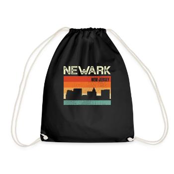 Newark New Jersey - Drawstring Bag - black - Front