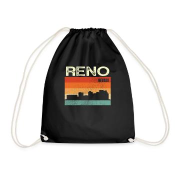 Reno Nevada - Drawstring Bag - black - Front