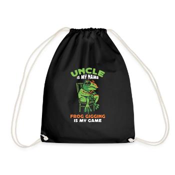 Uncle is my name Frogs Catch my game - Drawstring Bag - black - Front