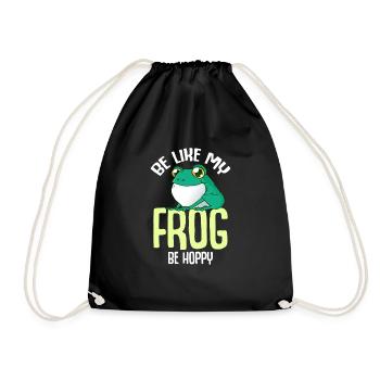 Soyez comme ma grenouille Soyez Hoppy Frog Catcher - Sac de sport léger - noir - Devant