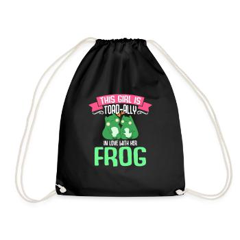 Cette fille est une alliée de crapaud amoureuse de sa grenouille - Sac de sport léger - noir - Devant