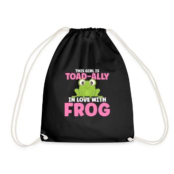 Cette fille est une alliée de crapaud amoureuse de sa grenouille - Sac de sport léger - noir - Devant