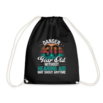 30 Birthday Idea Humor May Shout Funny 30 Year Old - Drawstring Bag - black - Front