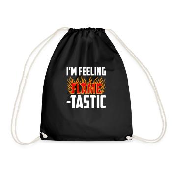 I'm Feeling Flametastic, Feuerwehrmann - Turnbeutel - Schwarz - Vorne