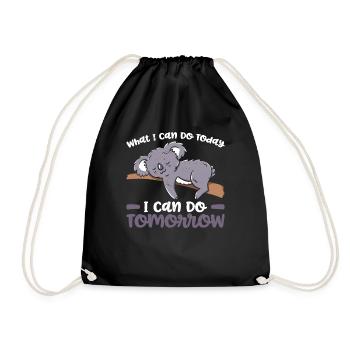 Koala Mode on Lifestyle Spirit Animal Zookeepers - Drawstring Bag - black - Front