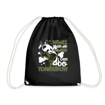 Panda Be More Panda Life is better with a - Drawstring Bag - black - Front