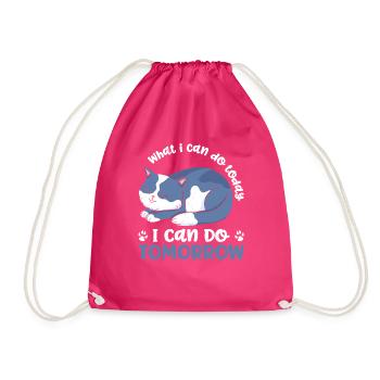 Cataholic Lifestyle Katze Tierliebhaber Tierhalter - Turnbeutel - Fuchsia - Vorne