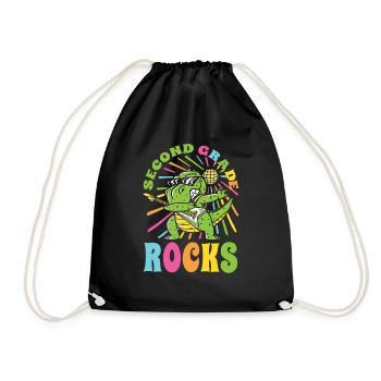 Second Grader Awesome Back To School Lifestyles - Drawstring Bag - black - Front